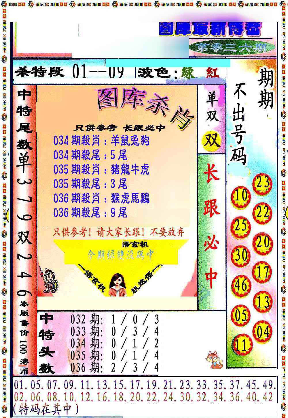 036期最新传密绝杀6肖[图]